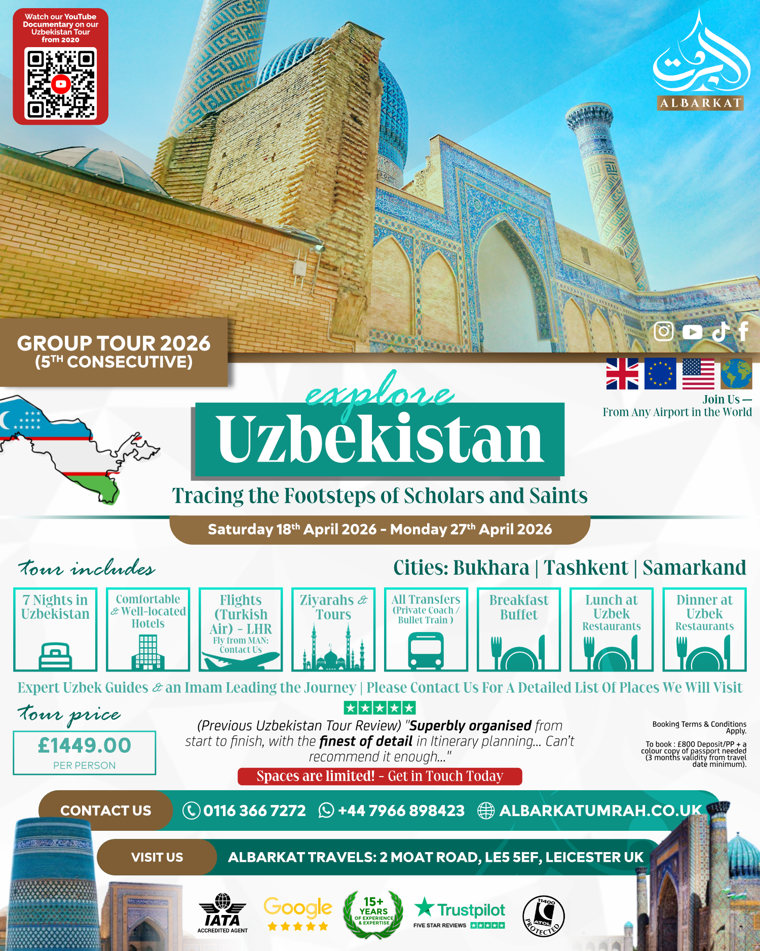 Uzbekistan Tour 2026 Flyer